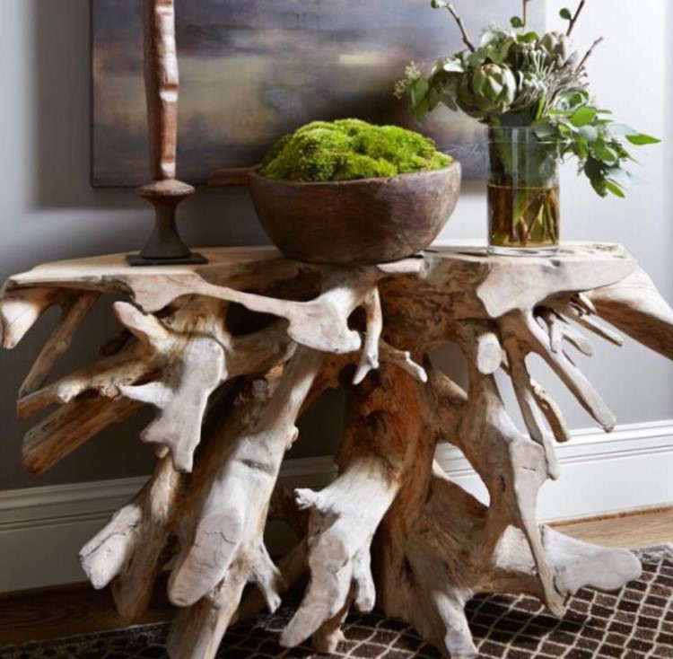 Teak Root Console Tables