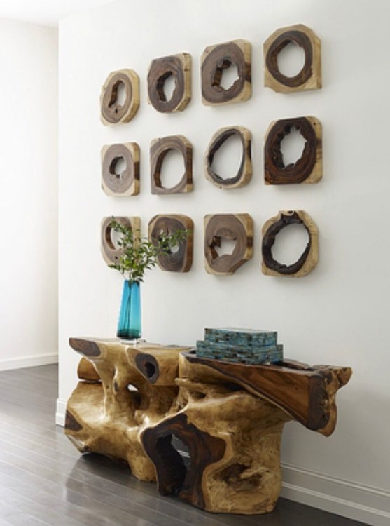 Teak Root Console Tables