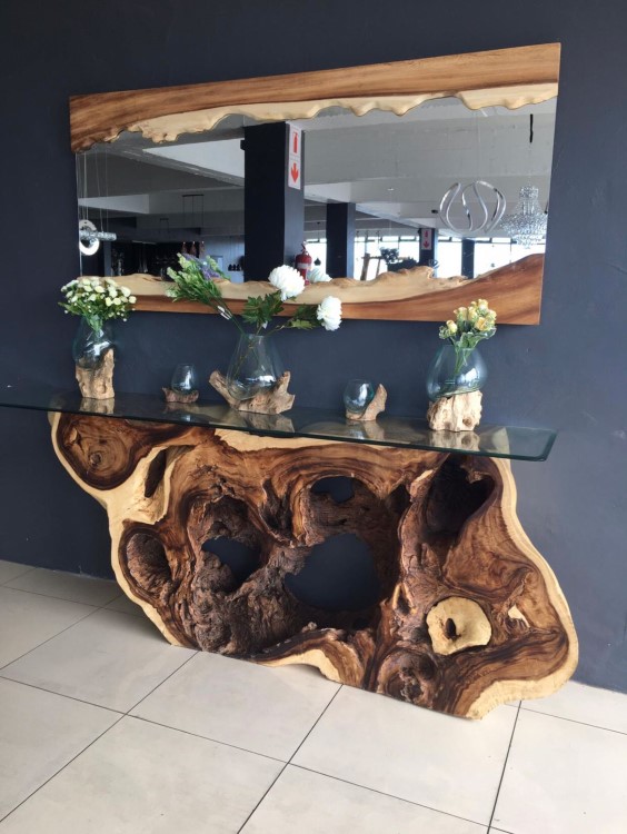 Teak Root Console Tables