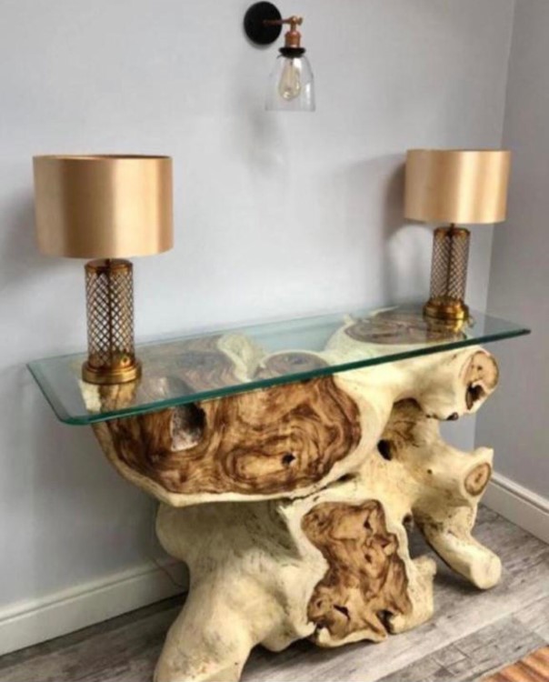 Teak Root Console Tables