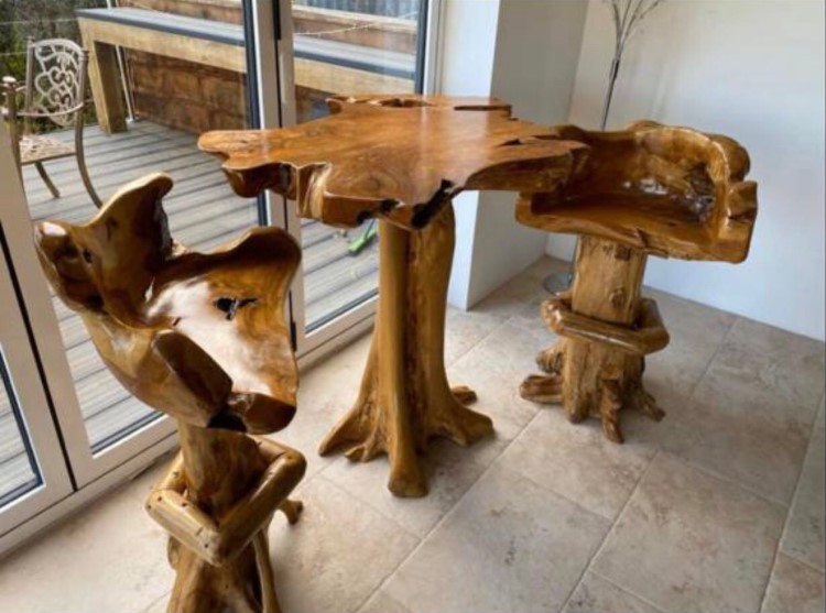 Teak Root Bars Tables and Stools